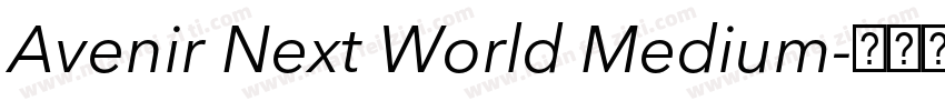 Avenir Next World Medium字体转换